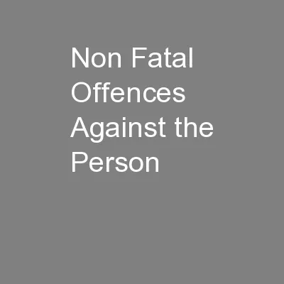 Non fatal offences