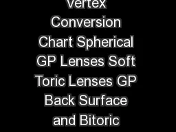 Contact Lens Conversion Chart