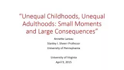 unequal childhoods