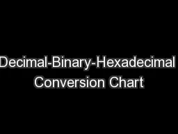 Binary To Decimal Conversion Chart Pdf