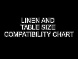 Table Size Chart For Linens