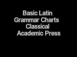 Latin Grammar Charts