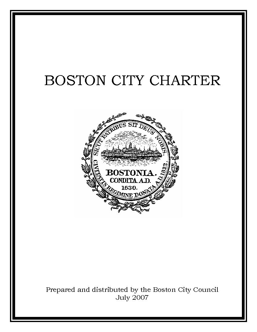BOSTON CITY CHARTERPrepared and distribu