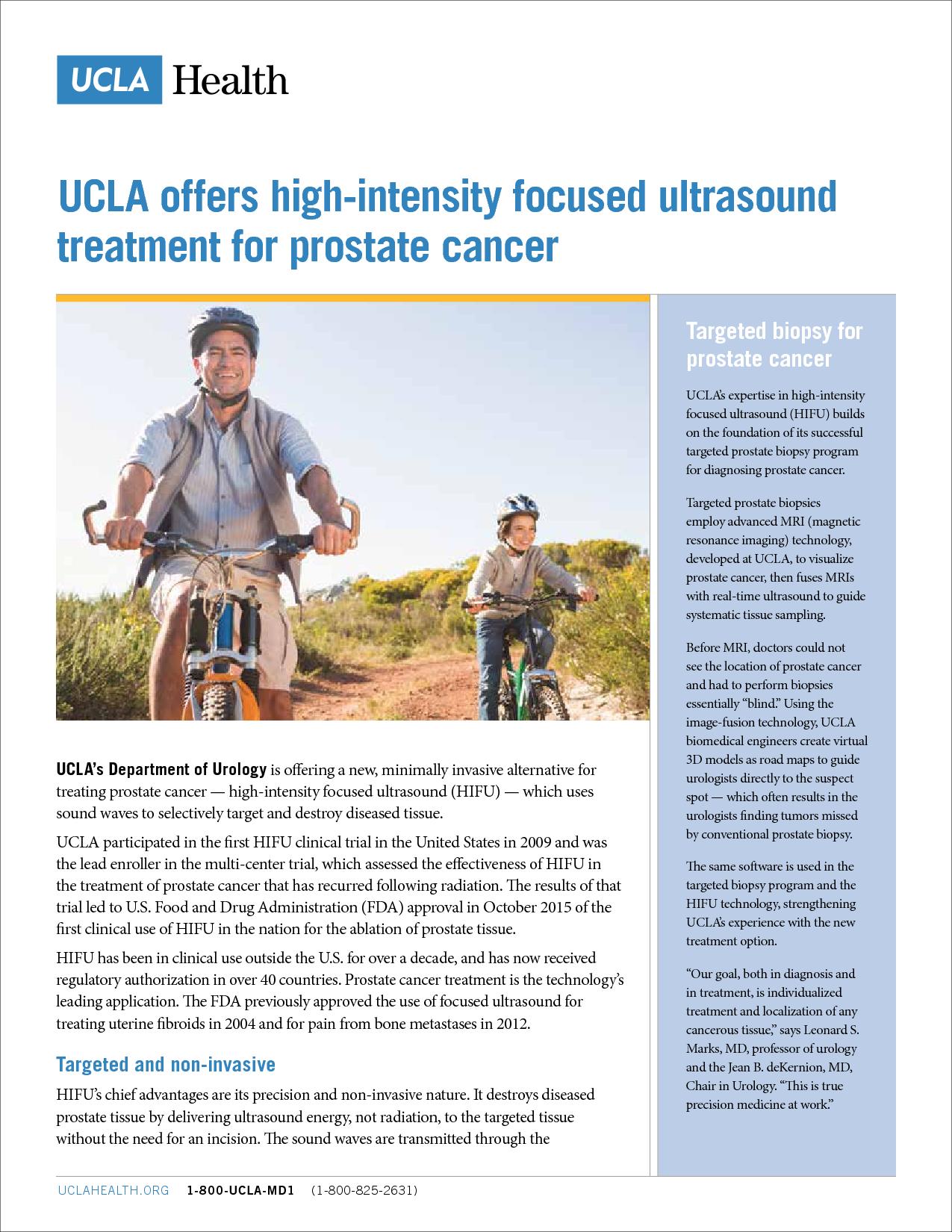 UCLA’s Department of Urology
 is o&